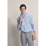Gebreide Trui - Lichtblauw - Regular Fit - V-hals - Lange Mouwen