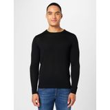 Gebreide Trui - Zwart - Merinowol - Regular Fit