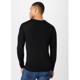 Gebreide Trui - Zwart - Merinowol - Regular Fit