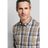 Bugatti - Vrijetijdshemd - Bruin - Moderne Pasvorm