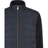 Bugatti - Vest - Donkerblauw - Acryl/Wol - Wijde Fit met Capuchon