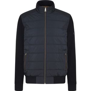 Bugatti - Vest - Donkerblauw - Acryl/Wol - Wijde Fit met Capuchon