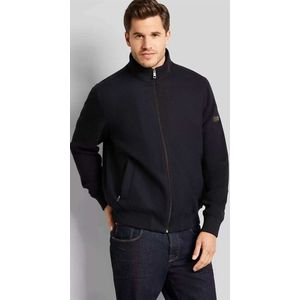 Bugatti vest opstaande kraag navy wijde fit rits effen