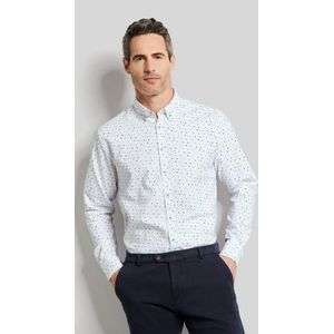 bugatti Vrijetijdshemd voor heren, 1:1 mouw, wit-10, XL
