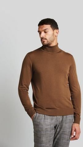 Coltrui - Cognac - 100% Merinowol - Regular Fit