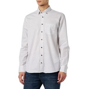 bugatti Vrijetijdshemd voor heren, 1:1 mouw, wit-10, M