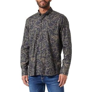 bugatti Vrijetijdshemd voor heren, 1:1 mouw, olijf-170, L