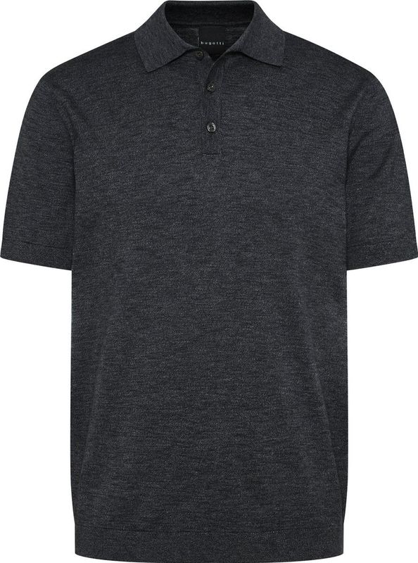 Bugatti - Polo Shirt - Zwart - Halve Mouwen