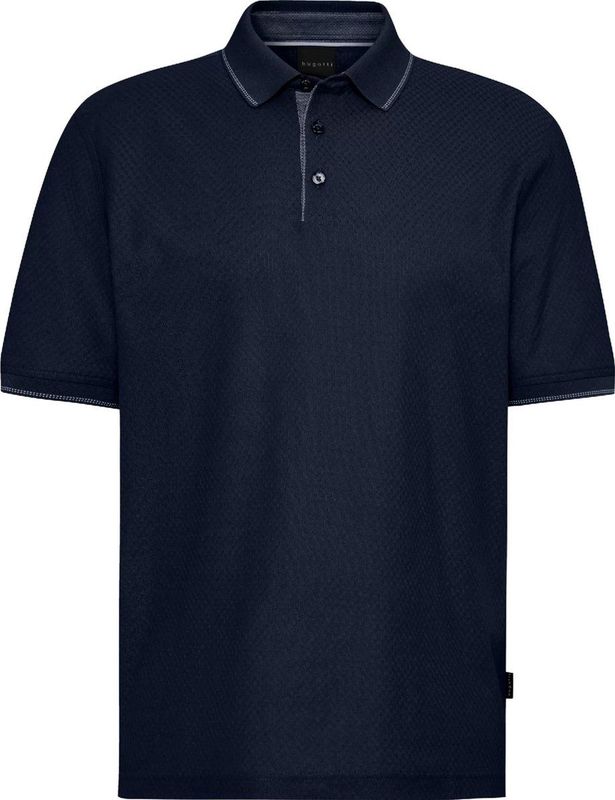 Bugatti Poloshirt - Donkerblauw - Katoen - Wijde Fit