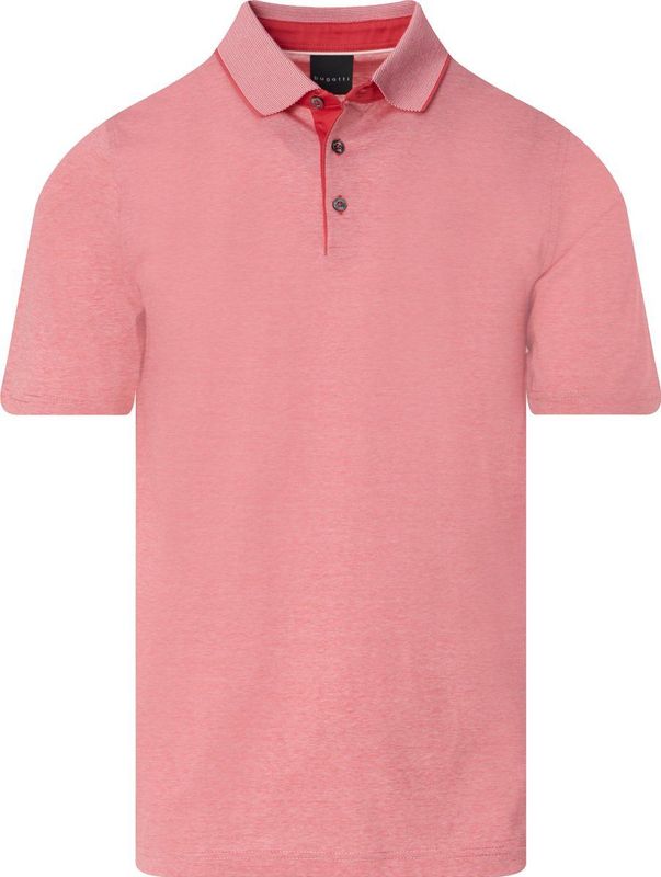Bugatti - Polo - Roze Gemêleerd - Katoen - Wijde Fit