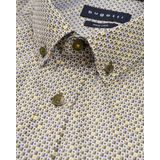 Bugatti Herren Twill overhemd met bloemenprint