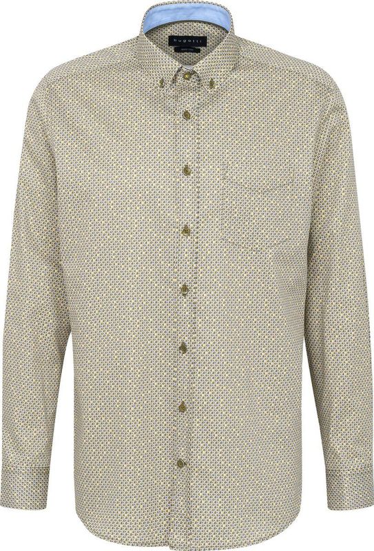 Bugatti Herren Twill overhemd met bloemenprint