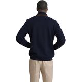 Bugatti Vest 8700-65054B - Grijs - Marineblauwe Mouwen - Hoogwaardige Materialen