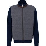 Bugatti Vest 8700-65054B - Grijs - Marineblauwe Mouwen - Hoogwaardige Materialen