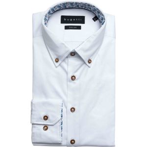 bugatti Herenhemd button-down lange mouwen modern fit, 10-wit, XL
