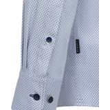bugatti - Overhemd - Lichtblauw - Regular Fit - Lange Mouw - Gestippeld