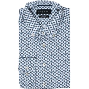 Bugatti Overhemd lange mouw blauw (Maat: L)