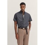 Bugatti - Casual Overhemd - Donkerblauw - Katoen