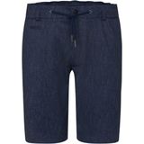 Bermuda's - Bruin - Linnen-Katoenmix - Steekzakken - Ritssluiting