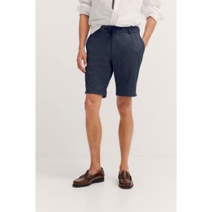 Bermuda's - Bruin - Linnen-Katoenmix - Steekzakken - Ritssluiting