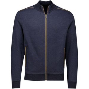 Bugatti sweat shirt jacket blauw geel met rits