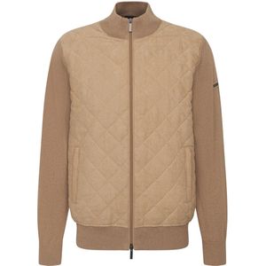 outdoor vest Bugatti effen bruin wijde fit