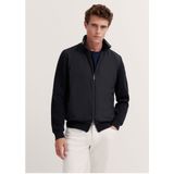 Vesten - Marine - Met Rits en Staande Kraag - Lange Mouwen