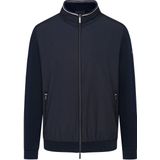 Vesten - Marine - Met Rits en Staande Kraag - Lange Mouwen