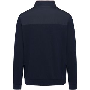Vesten - Marine - Met Rits en Staande Kraag - Lange Mouwen
