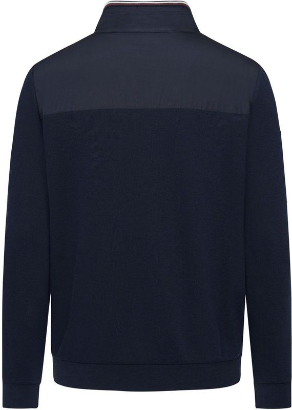 Vesten - Marine - Met Rits en Staande Kraag - Lange Mouwen