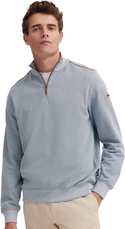 Bugatti - Sweatshirt Troyer - Met Opstaande Kraag - Zwart