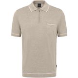 Bugatti - Polo - Beige - Katoen - Wijde Fit