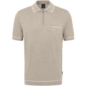 Bugatti - Polo - Beige - Katoen/Acryl - Korte Mouwen