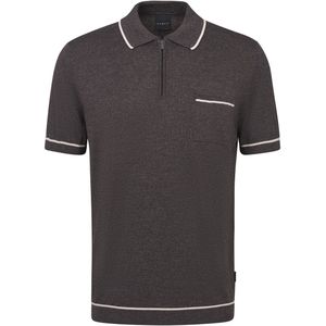 Bugatti - Poloshirt - Bruin - Korte Mouw - Katoenmix