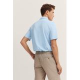 Bugatti - Poloshirt - Lichtblauw - Katoen-linnenmengsel