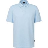Bugatti - Poloshirt - Lichtblauw - Katoen-linnenmengsel