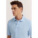 Bugatti - Poloshirt - Lichtblauw - Katoen-linnenmengsel