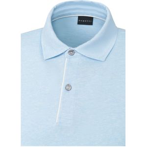 Bugatti - Poloshirt - Lichtblauw - Katoen-linnenmengsel
