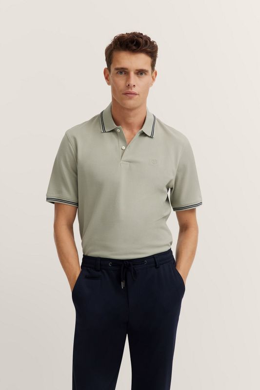 Bugatti - Poloshirt - Beige - Katoen - Korte Mouwen