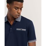 Bugatti - Poloshirt - Marine - Korte Mouwen - Borstzak