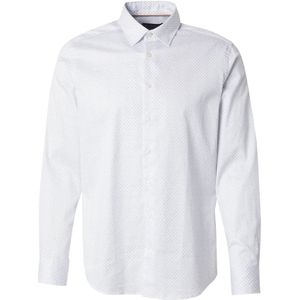 Bugatti - Casual Overhemd - Blauw - Katoen - Lange Mouwen