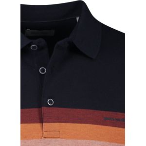 Pierre Cardin - Poloshirt - Donkerblauw - 100% Katoen - Gestreept Design