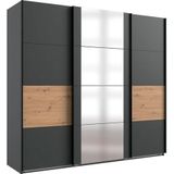 Wimex Schwebetürenschrank »Barmbek Schlafzimmerschrank BESTSELLER Garderobenschrank«, Kleiderschrank mit 2 Stoffboxen und 2 zusätzlichen Böden, Spiegeltür