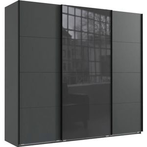 Wimex Schwebetürenschrank Norderstedt INKLUSIVE 2 Stoffboxen und 2 zusätzliche Einlegeböden, mit Glastür