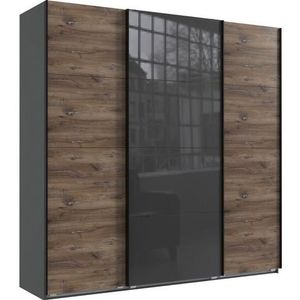 Wimex Schwebetürenschrank "Norderstedt", INKLUSIVE 2 Stoffboxen und 2 zusätzliche Einlegeböden, mit Glastür