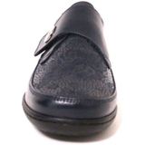 Q-Fit - 1.002 - Instappers - Blauw - Stretch en Leer