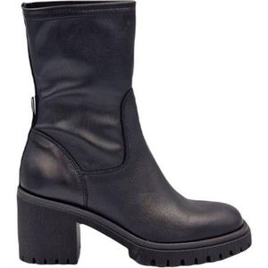 Lamica - Luissa - Enkellaarsjes - Zwart - Leer