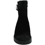 Qoo Tum - 14130 Enkellaarzen - Zwart - Suede