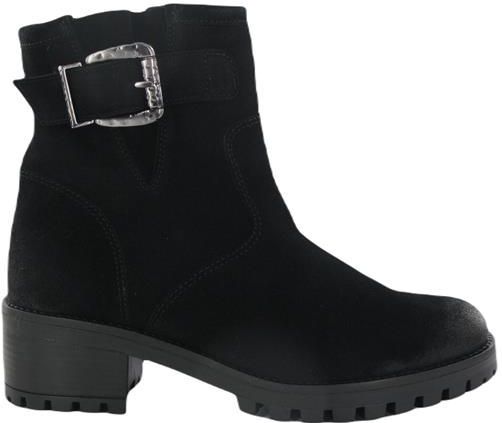 Qoo Tum - 14130 Enkellaarzen - Zwart - Suede