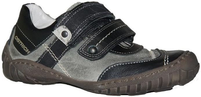 Piedro 77034N Klittenbandschoenen - Leer - Jongens - Zwart